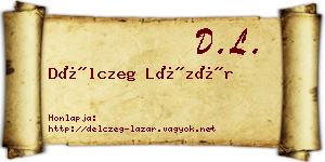 Délczeg Lázár névjegykártya